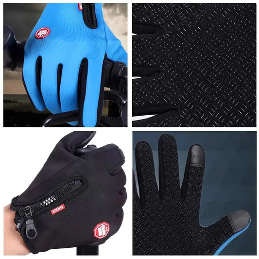 Kushique™ Thermal Cycling Gloves – Warm, Anti-Slip & Windproof for Winter Rides
